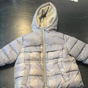 Tahari Kids grey Plaid Puffer Jacket